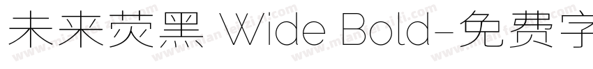 未来荧黑 Wide Bold字体转换